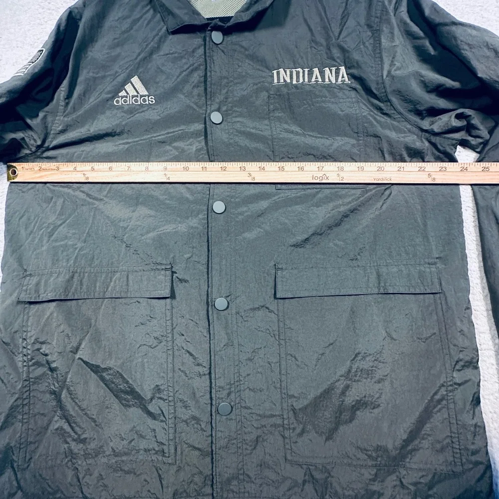 Adidas Indiana Hoosiers Windbreaker Jacket L Green IU Salute to Service Military